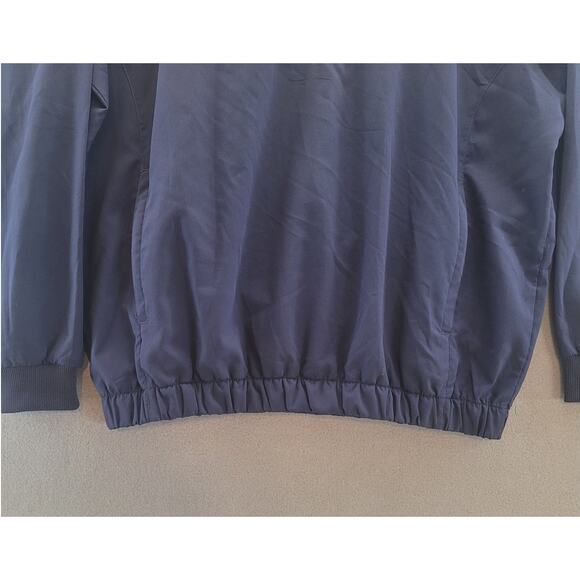 FootJoy Men’s L Golf Pullover 1/2 Zip Blue Windshirt Jacket River Club Logo EUC - Picture 6 of 10